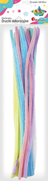 Druciki dekoracyjne Titanum pastelowe 30cm 24 szt.