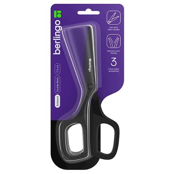 Nożyczki Berlingo Double Black 17,5 cm teflonowe