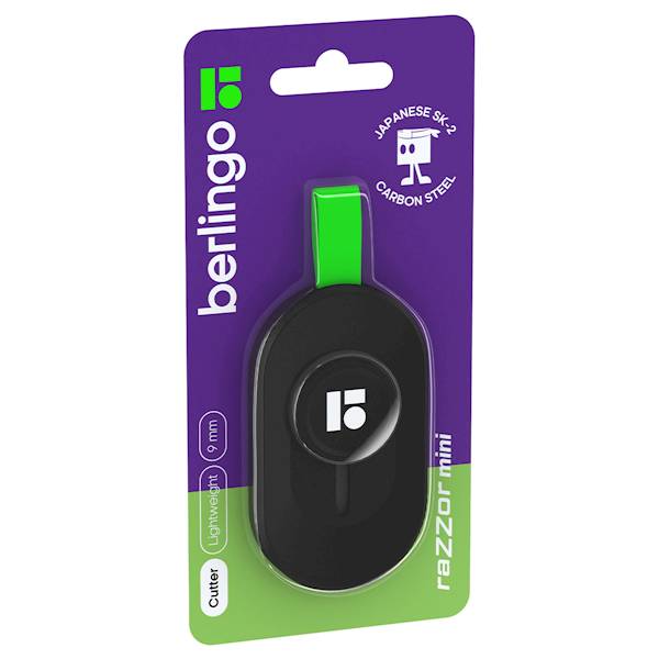 Nóż biurowy Berlingo Razzor Mini czarny 9 mm 
