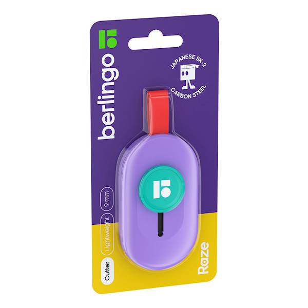Nóż biurowy Berlingo Razzor Mini fioletowy 9 mm