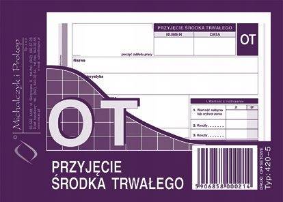 Przyjęcie środka trwałego OT A6 40k 420-5