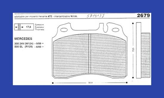 JUR 571413J KLOCKI HAMULCOWE  MERCEDES