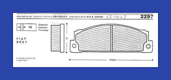 JUR 571362J KLOCKI HAMULCOWE  FIAT  SEAT 