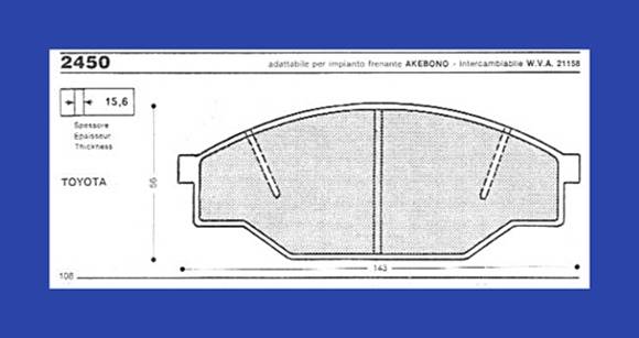 JUR 572363J KLOCKI HAMULCOWE  TOYOTA