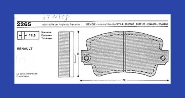 JUR 571246J KLOCKI HAMULCOWE  RENAULT