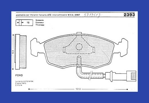JUR 571351J KLOCKI HAMULCOWE FORD