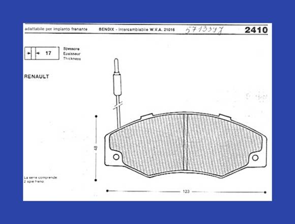 JUR 571339J KLOCKI HAMULCOWE RENAULT