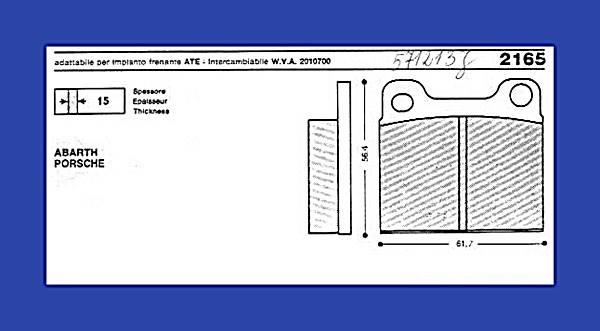 JUR 571213J KLOCKI HAMULCOWE PORSCHE