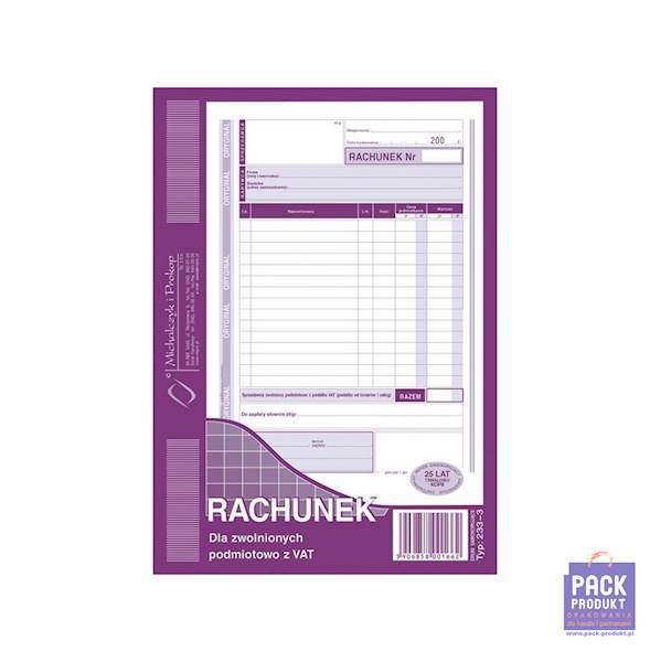 DRUK - RACHUNEK A5 1+1 pion