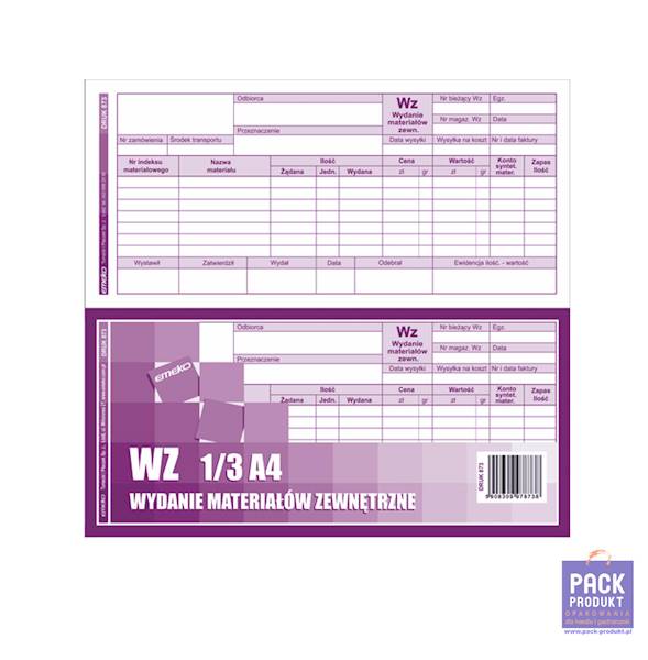 DRUK - WZ 1/3 A4