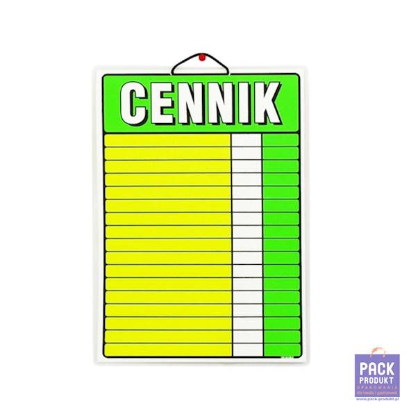 WYWIESZKA 1,5x A3 CENNIK