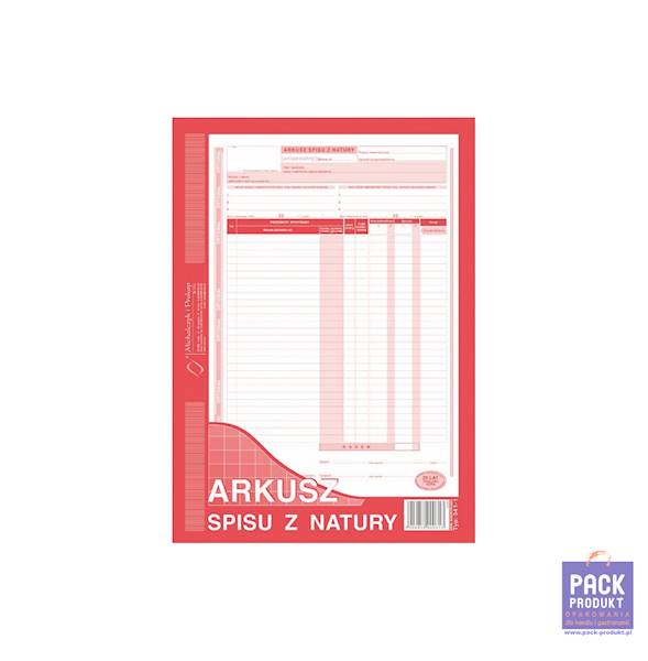 DRUK - SPIS Z NATURY A4 CZERWONY