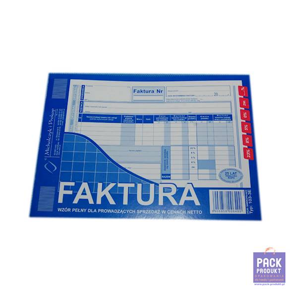 DRUK - FAKTURA VAT A5 1+1