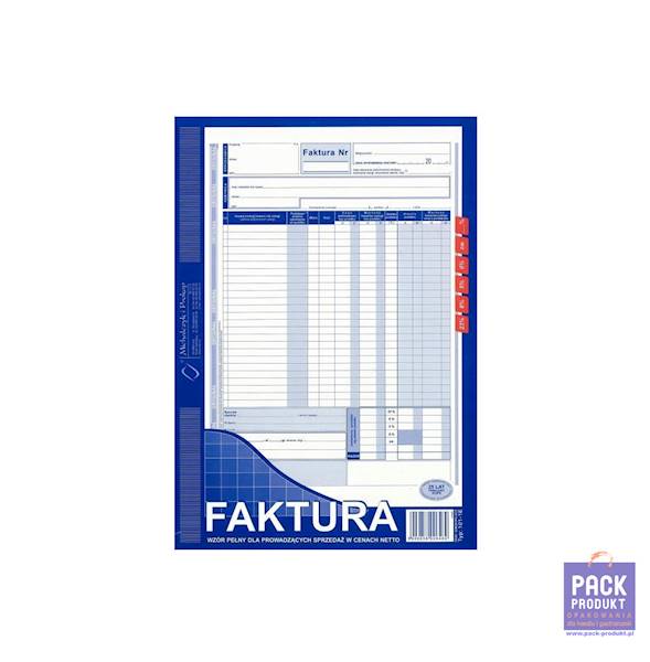 DRUK - FAKTURA VAT A4 1+1