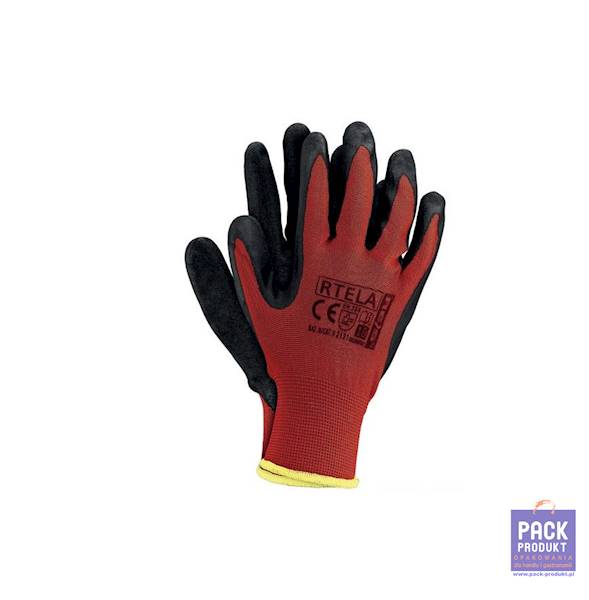 RĘKAWICE RTELA czerwono - czarne