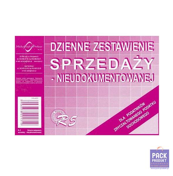 DRUK - DZIENNE ZEST. SPRZEDAŻY NIEUD R5n