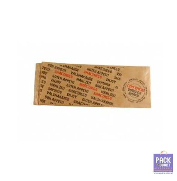 KOPERTA FOL."HOT-DOG" BRĄZOWY smacznego A200