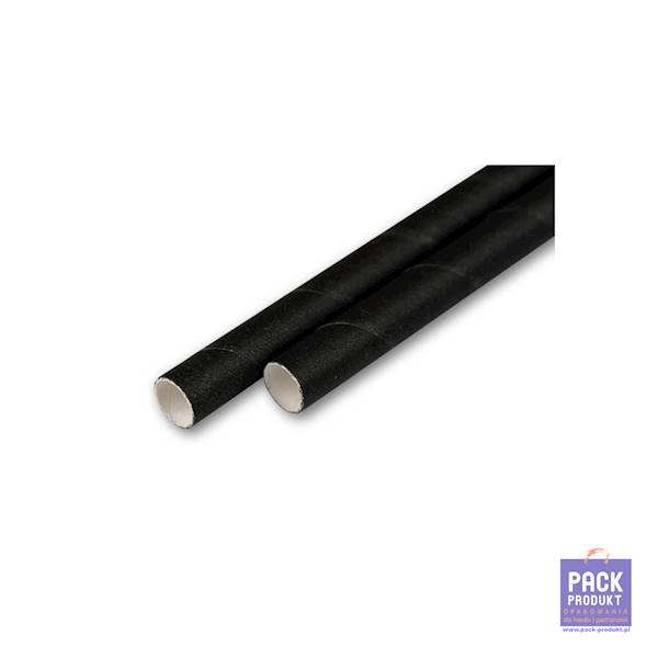 SŁOMKA PAPIEROWA 150 x 6mm A'100 CZARNE