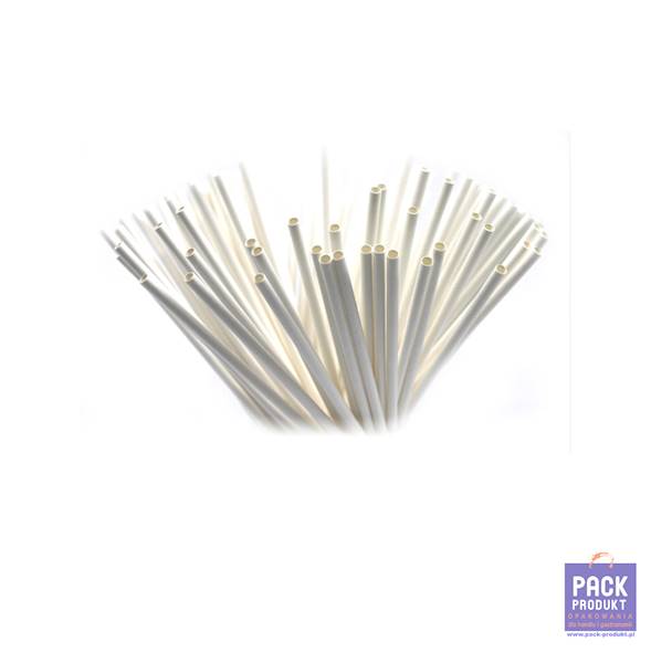 SŁOMKA PAPIEROWA 210 x 8mm A'250 BIAŁA