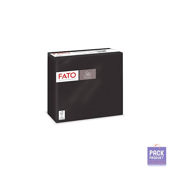 SERWETKA KOLOR 38 X 38 A'40 2w. czarne  FATO