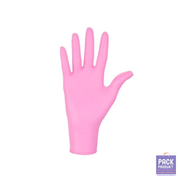 RĘKAWICE NITRYLOWE RÓŻOWE M A'100  8%