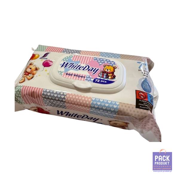 CHUSTECZKI NAWILŻANE WHITEDAY Z KLIPSEM A'72