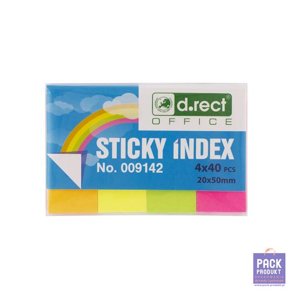 BLOCZEK PRZYLEPNY 20*50 zakładki indeks. 4 kolory