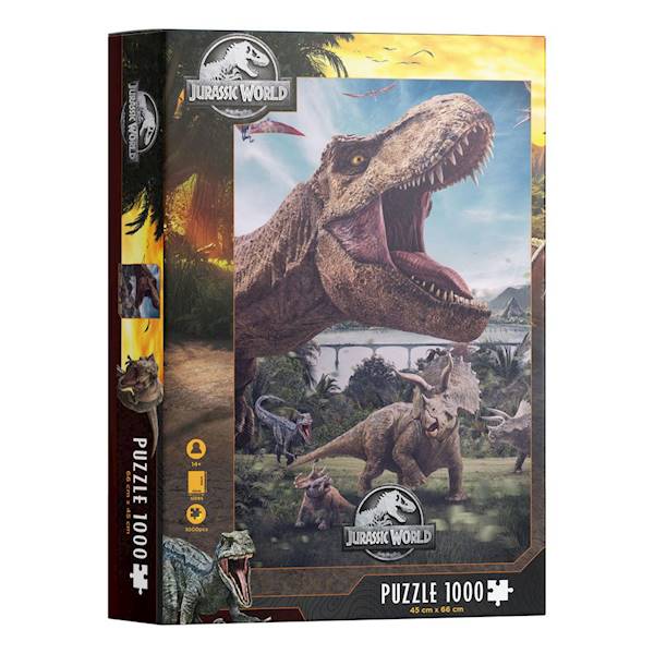 Puzzle Park Jurajski Plakat Rex (1000 elementów)