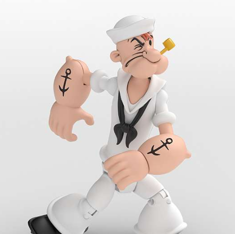 Popeye Wave 2 - Popeye White Suit 15cm