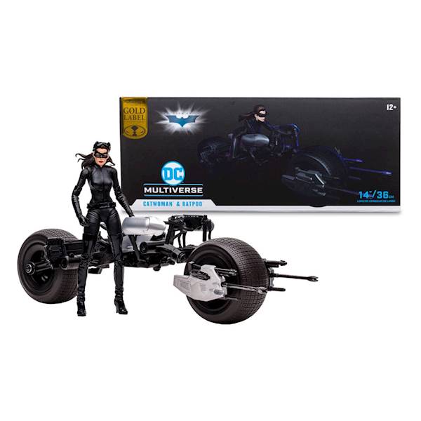 Batpod with Catwoman: DC Multiverse Vehicle - The Dark Knight Rises