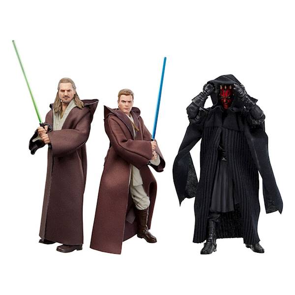 Star Wars: 3-Pack Qui-Gon Jinn, Darth Maul, Obi-Wan Kenobi - Episode I Black Series  15 cm