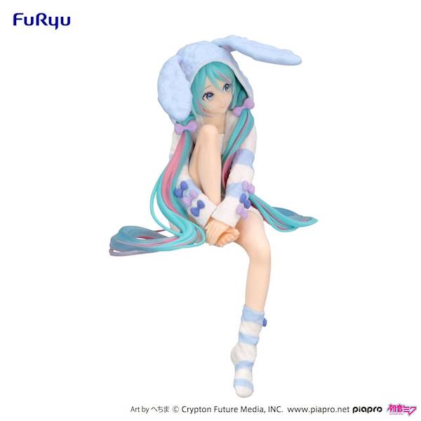 [PRZEDSPRZEDAŻ] Hatsune Miku Noodle Stopper - Hatsune Miku Rabbit Ear Hood Pajama Blue Color Ver. 14 cm