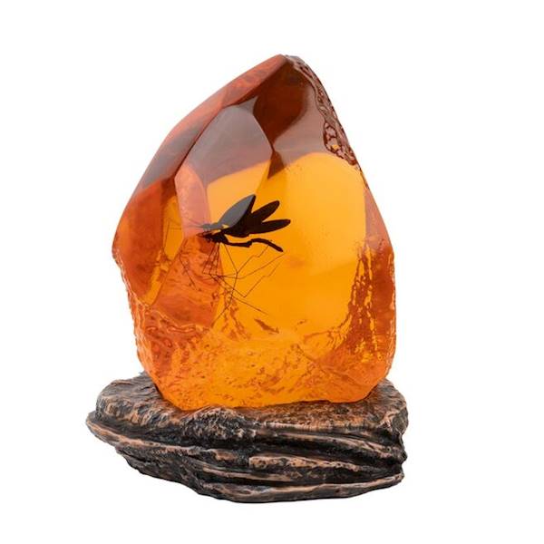 Lampka Jurassic Park - Bursztyn 13 cm
