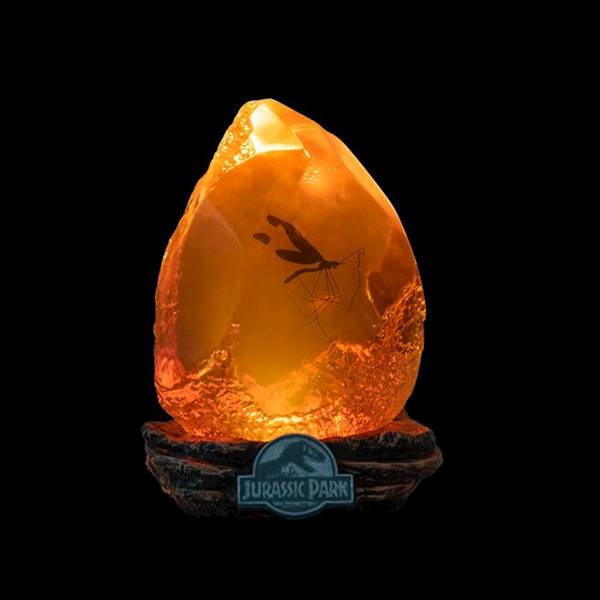 Lampka Jurassic Park - Bursztyn 13 cm
