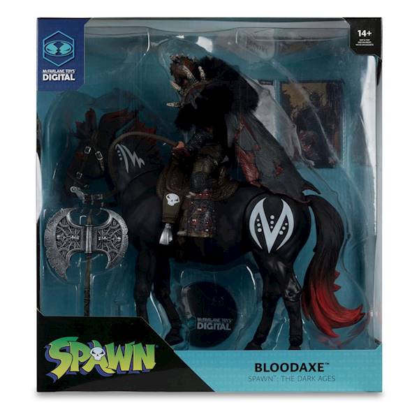 Spawn: 2-Pak Bloodaxe with Horse (Spawn: The Dark Ages) 18 cm