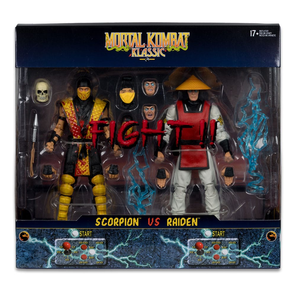 Mortal Kombat: 2-Pack Scorpion vs. Raiden (Klassics) 18 cm