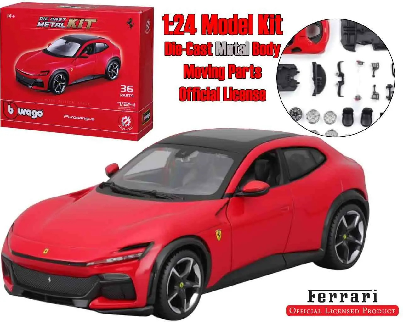 Model do składania Ferrari Purosangue- skala 1:24