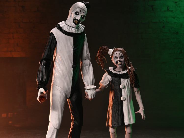[PRZEDSPRZEDAŻ] Terrifier 2: 2-Pak - Art The Clown & Little Pale Girl Ultimate 17 cm