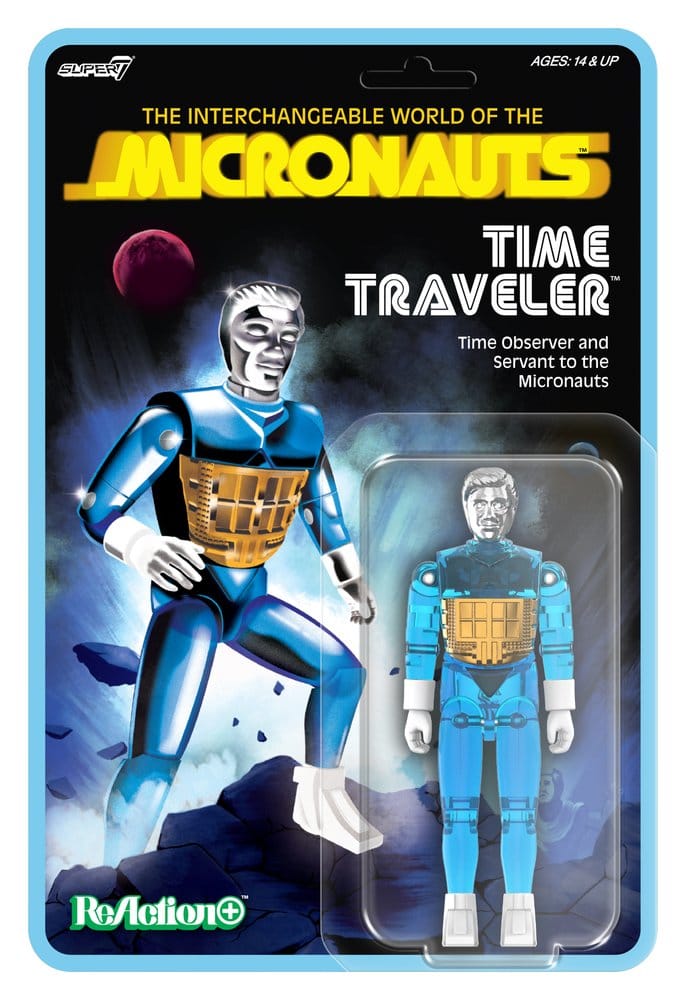 [PRZEDSPRZEDAŻ] Micronauts: Time Traveler (Translucent Blue) - Wave 03 ReAction+ 10 cm