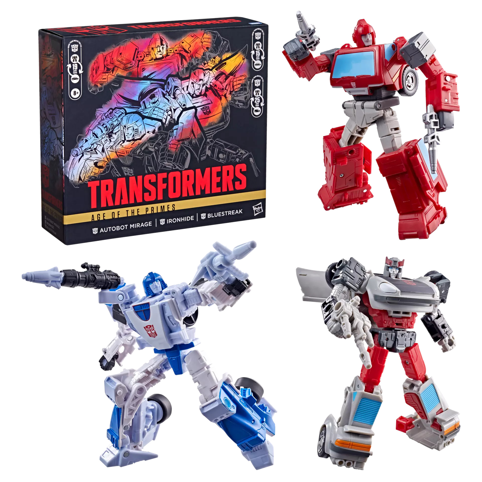 [PRZEDSPRZEDAŻ] Transformers: Mirage, Ironhide, and Bluestreak - Age of the Primes 13 -15cm