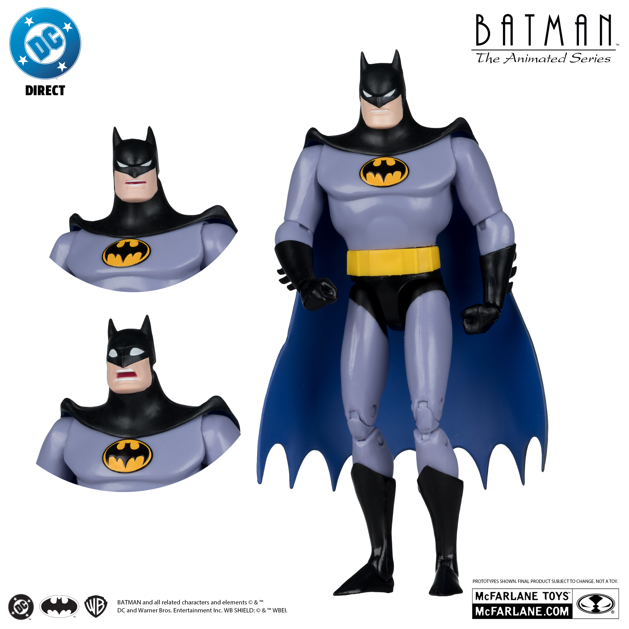 Batman: The Animated Series - Batman (with Alternate Expressions) 15 cm