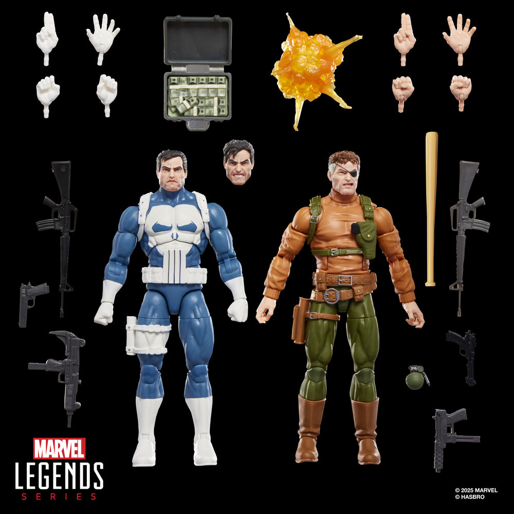 Punisher and Nick Fury - Marvel Legends Series Gamerverse 15 cm