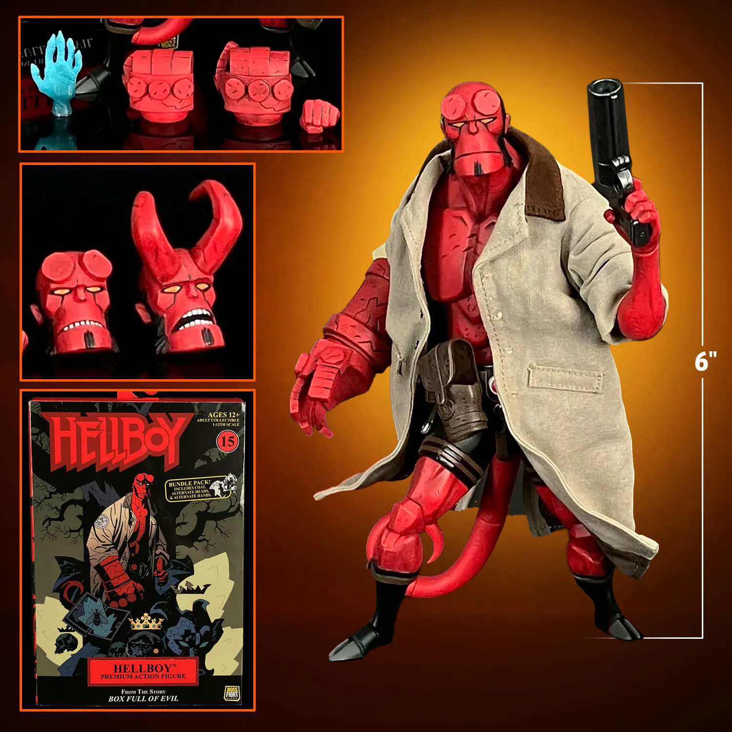 [PRZEDSPRZEDAŻ] Hellboy 1/12 Bundle Pack 15 cm