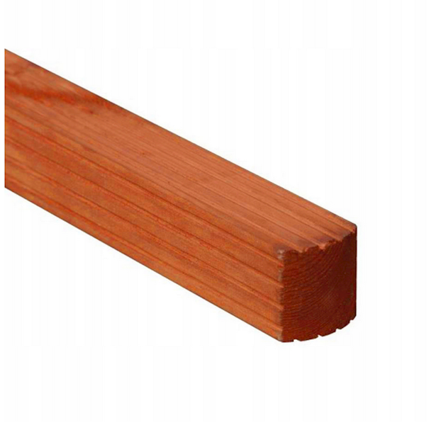 Słupek 7x7x180 cm, ryfel Sunset, lazura teak