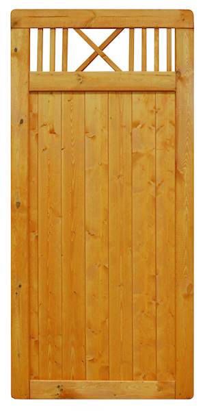 Płot MELLUM z ornamentem 89x179cm - lazura modrzew