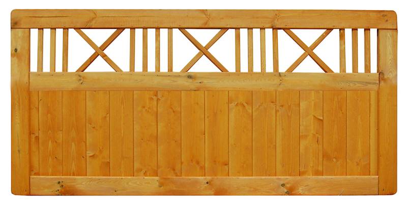 Płot MELLUM z ornamentem 179x89cm - lazura modrzew