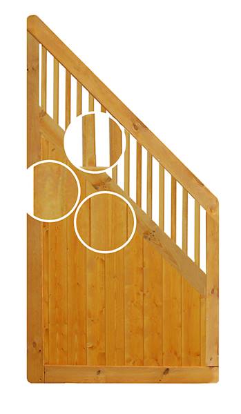 Płot MELLUM 89x179/89cm - lazura modrzew