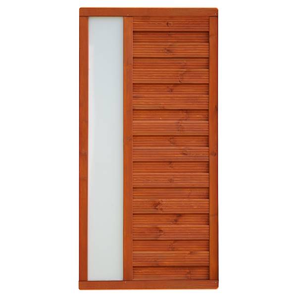 Płot VITRUM 89x179 cm z plexi / lazura teak