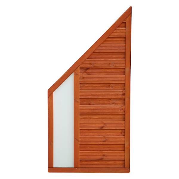 Płot VITRUM 89x179/89cm z plexi / lazura teak