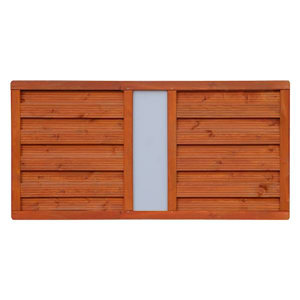 Płot VITRUM 179x89cm z plexi / lazura teak